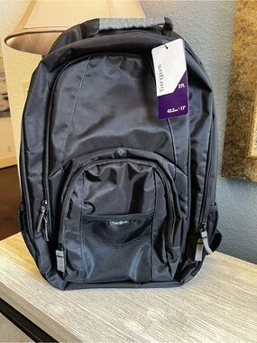 🆕 Targus Groove 17” Black Men's Laptop Backpack with Front Organizer